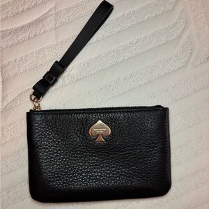 ❤️🎁 Kate Spade NY Black Pebbled Leather Wristlet ❤️🎁